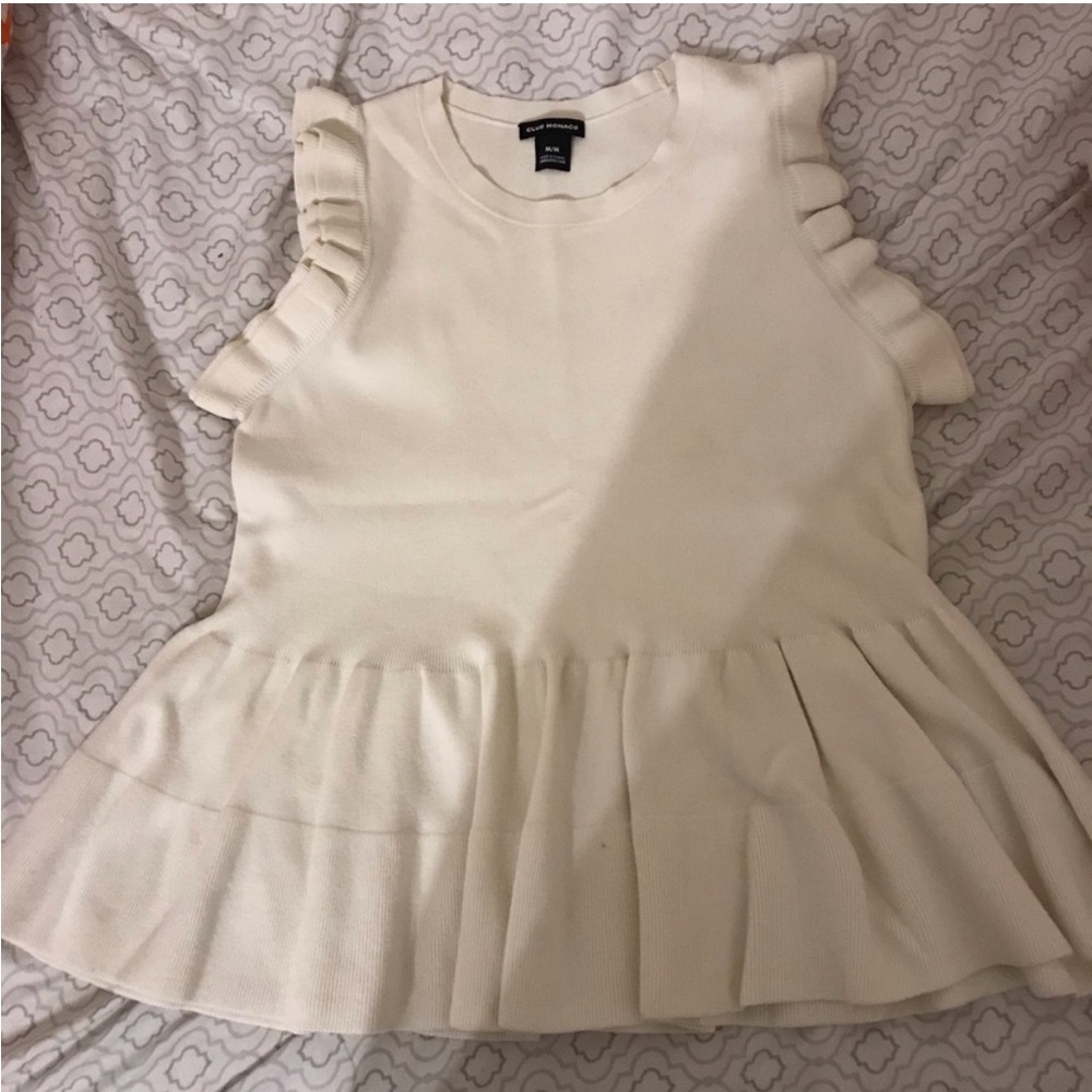 Ruffle sleeve sweater